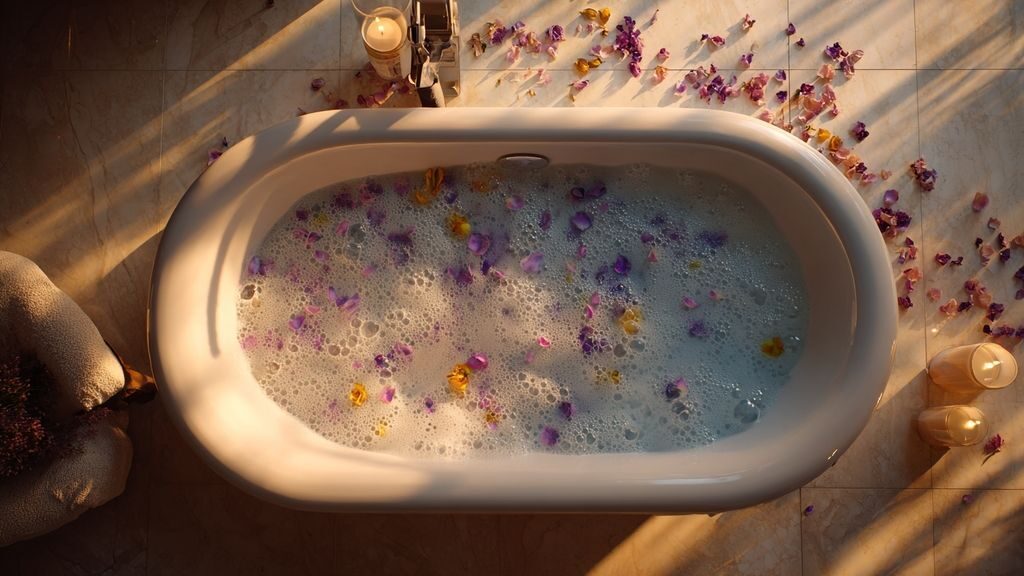 Quels éléments ajouter au bain pour une expérience sensorielle complète